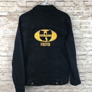 Wu-Tang Clan Denim Jean Jacket Black Size small